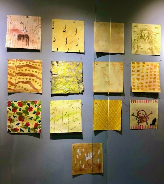 Student work inspired by the story The Yellow Wallpaper
