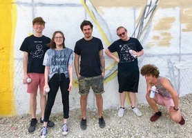 AAA Students Assist International Artist with Mural